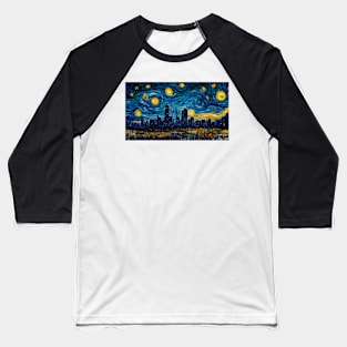 Chicago skyline like starry night Baseball T-Shirt